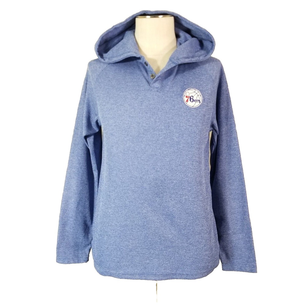 Coliseum NBA Philadelphia 76ers hoodie shirt sweater men's medium blue